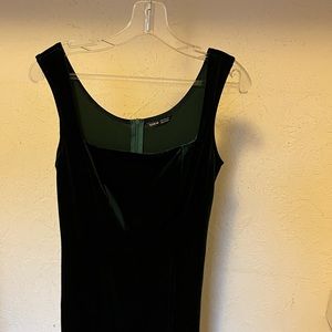 Green velvet dress